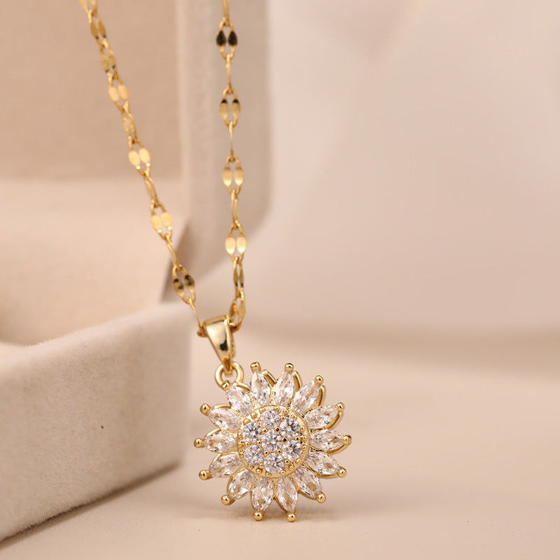 Sunflower Spinner Necklace