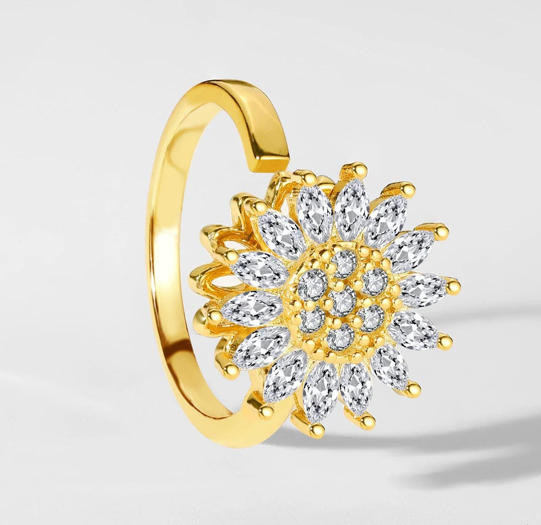 Sunflower Spinner Ring