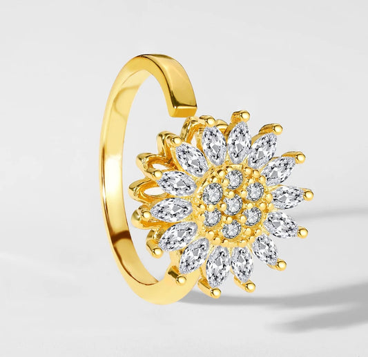 Sunflower Spinner Ring
