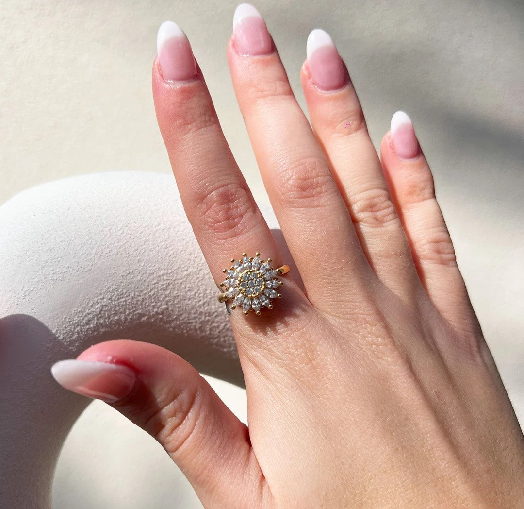 Sunflower Spinner Ring